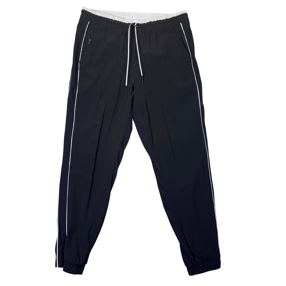 Athleta Brooklyn Jogger  Wmns 12 Black White Stripe Travel Athleisure Gorpcore - Picture 2 of 8